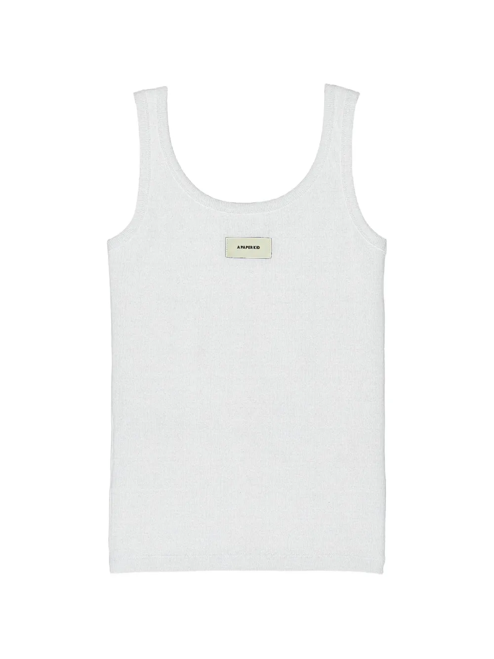  A Paper Kid Ribbed Tank Top - White 