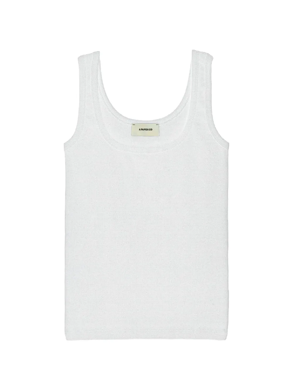 A Paper Kid ribbed tank top - Bianco