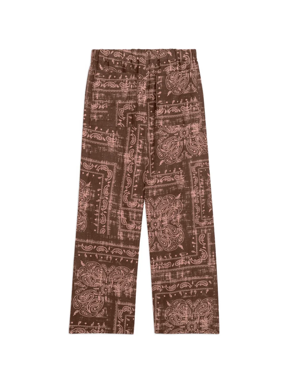  A Paper Kid Pantalones Con Motivo De Popelina - Marrón 
