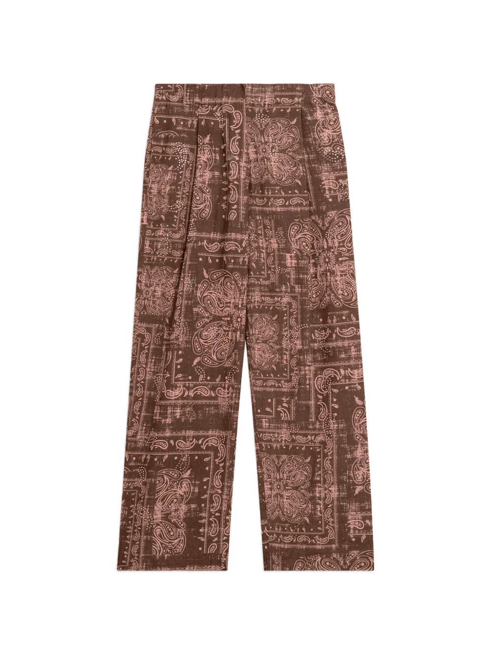 A Paper Kid Poplin Patterned Trousers In Brown