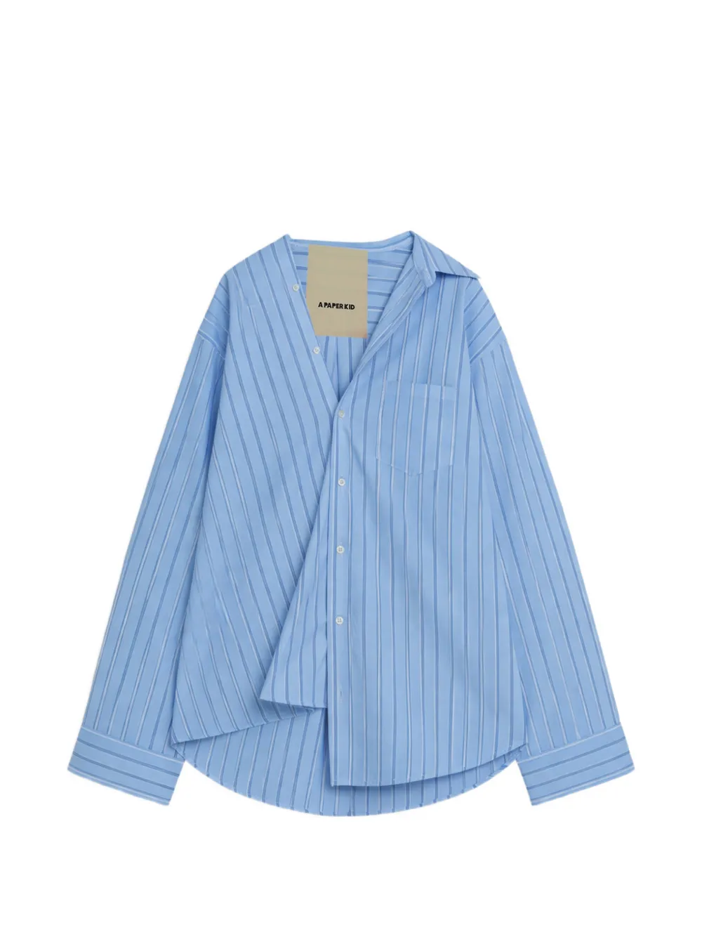 A Paper Kid striped shirt - Blu