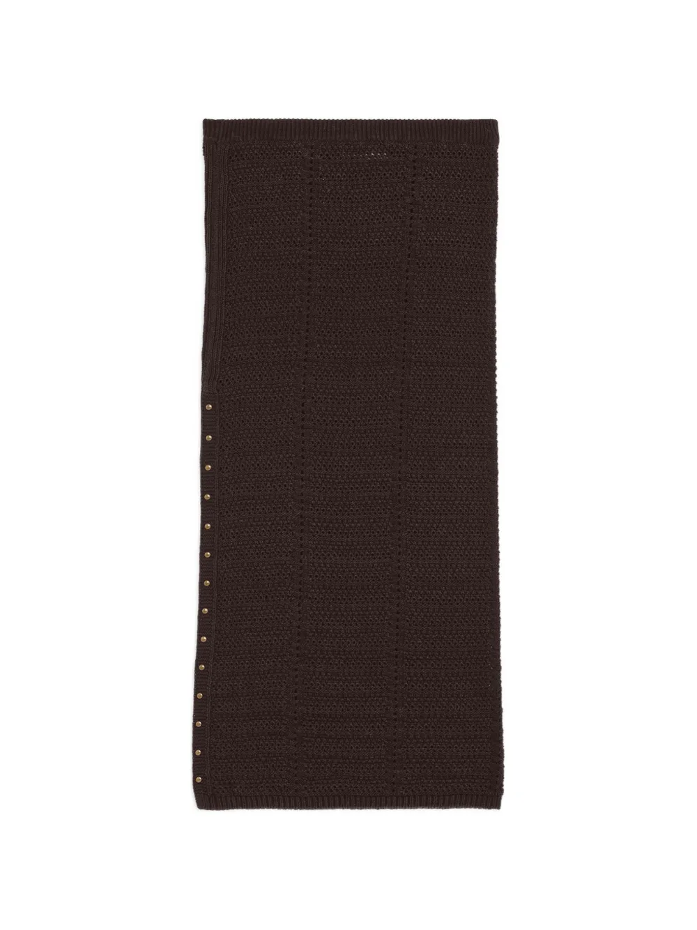  A Paper Kid Knitted Studded Midi Skirt - Brown 
