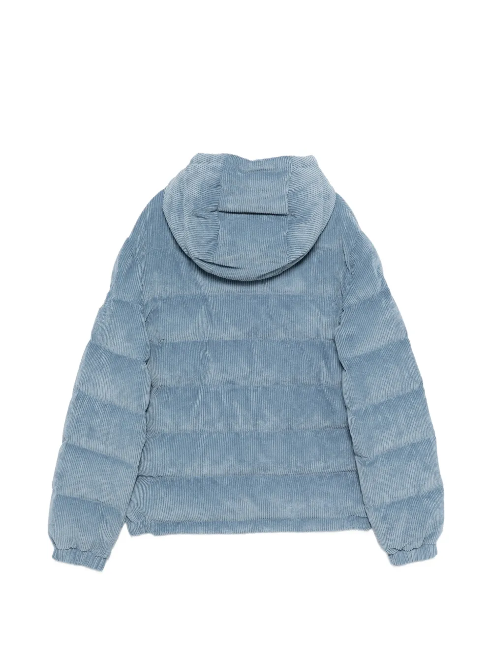  Moncler Enfant Hooded Corduroy Jacket - Blue 