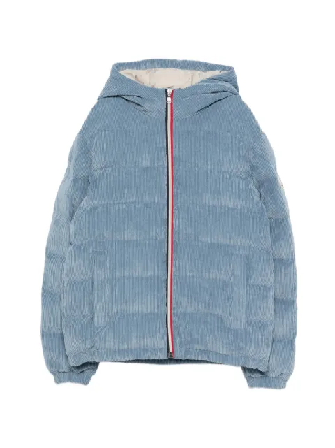 Moncler Enfant hooded corduroy jacket