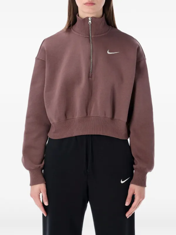 Nike ハーフジップ スウェットシャツ | ブラウン | FARFETCH JP