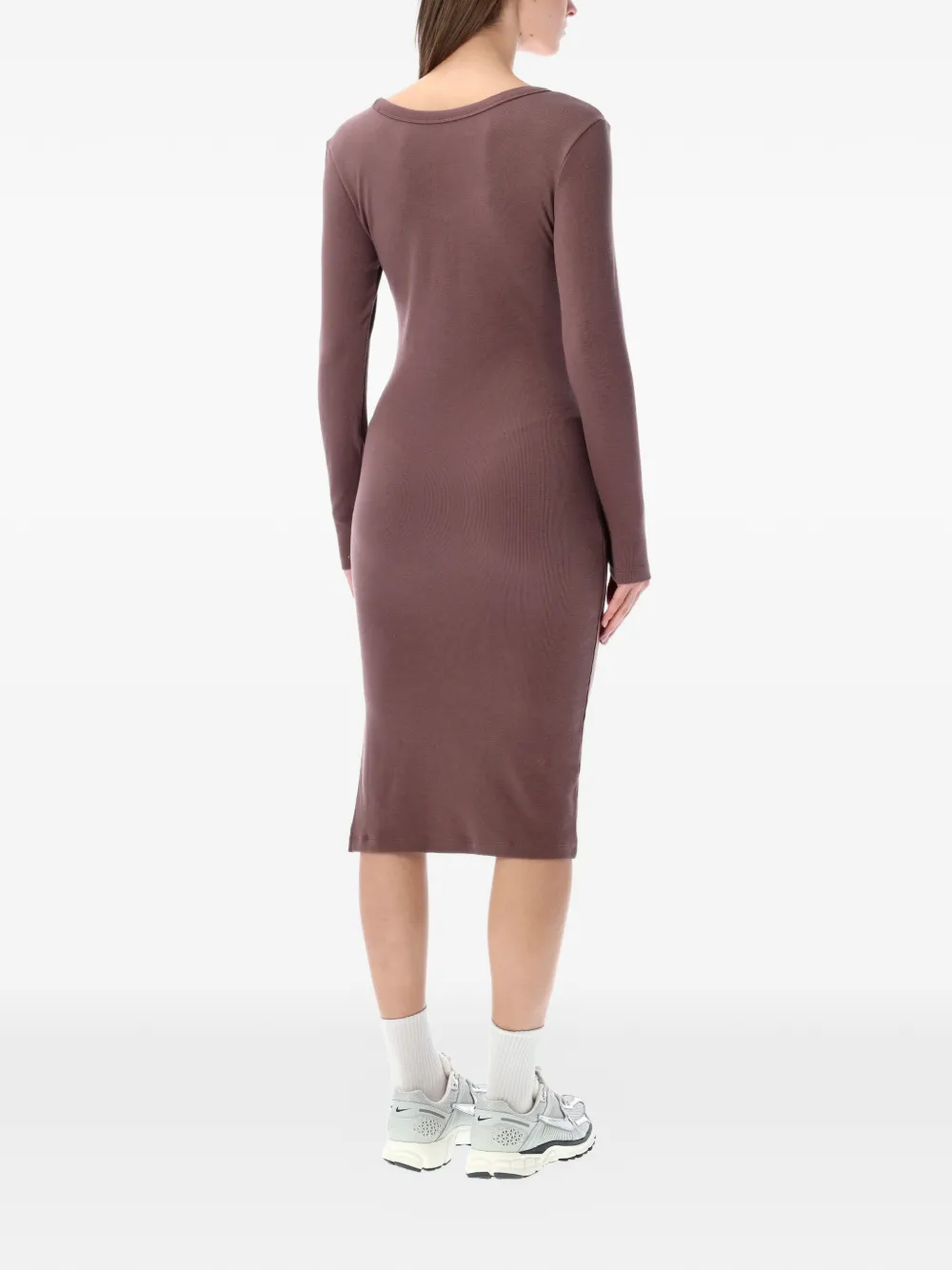 Nike Midi-jurk met lange mouwen Bruin