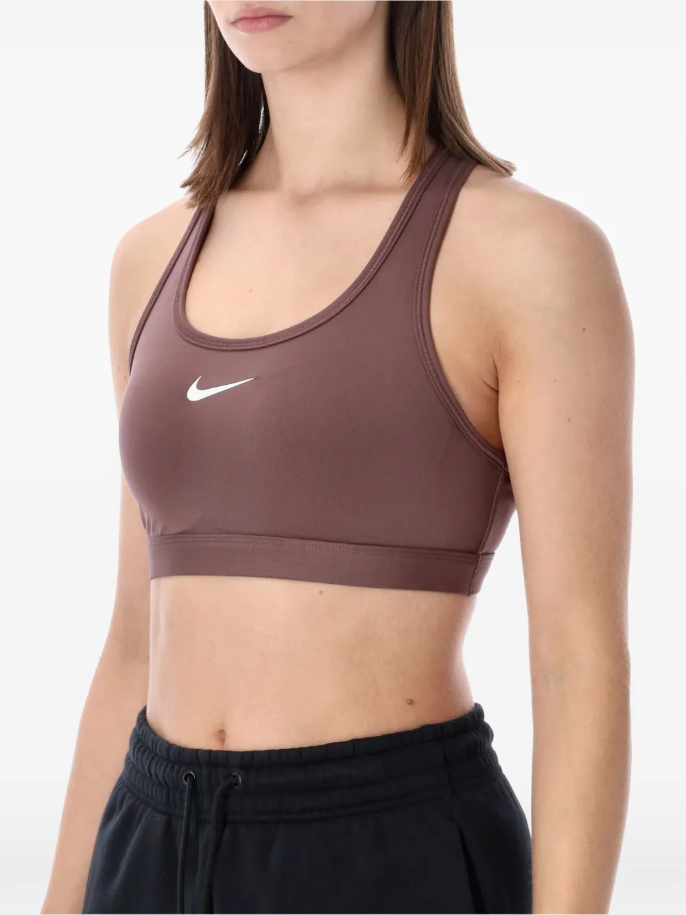 Nike Sport-bh met logo Bruin