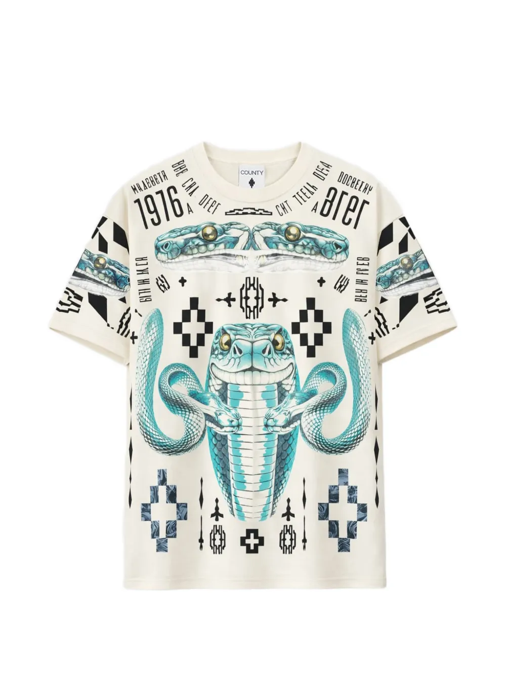 COUNTY OF MILAN graphic-print T-shirt - Toni neutri