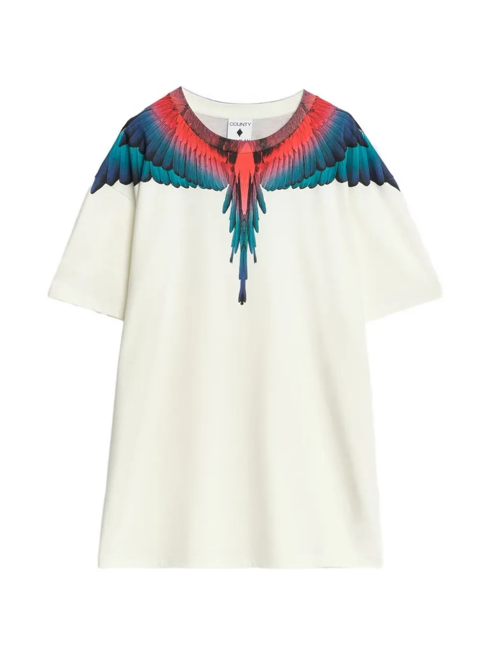 COUNTY OF MILAN T-shirt con stampa ali - Toni neutri