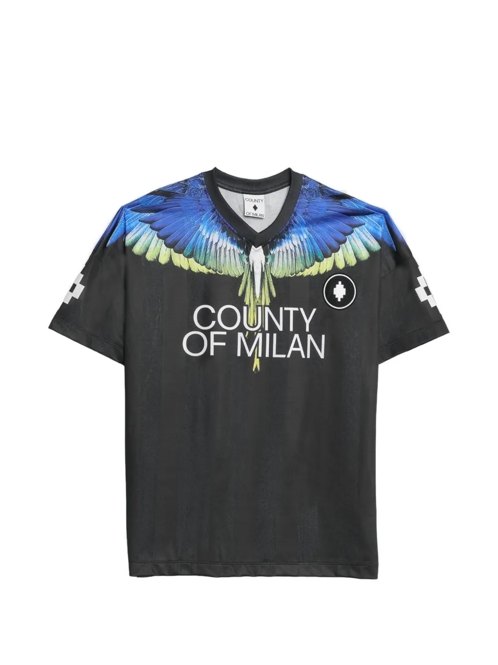 COUNTY OF MILAN T-shirt con stampa ali - Nero