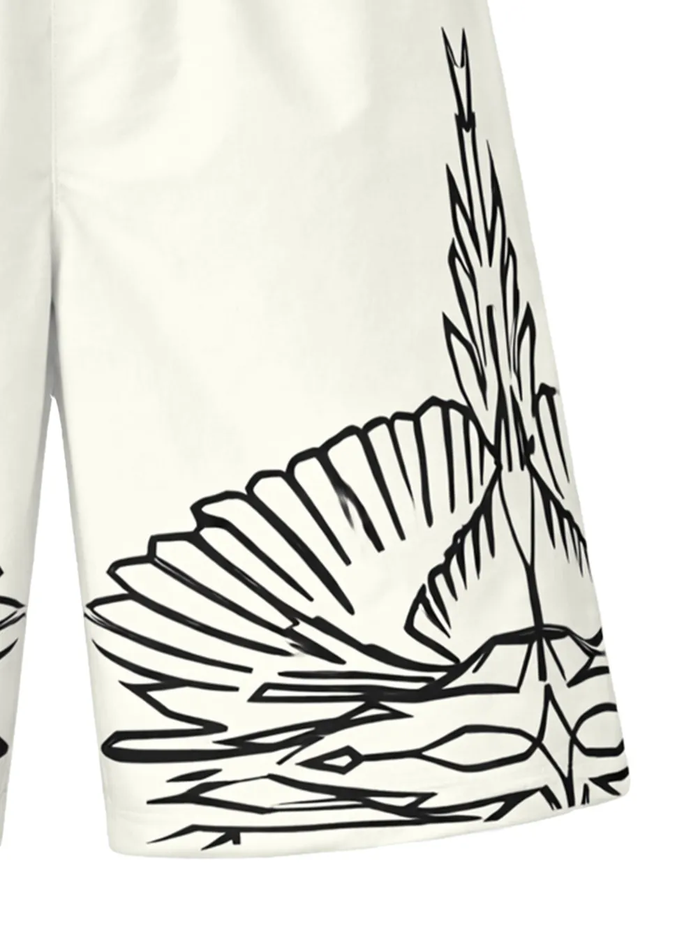 COUNTY OF MILAN Shorts met grafische print Beige