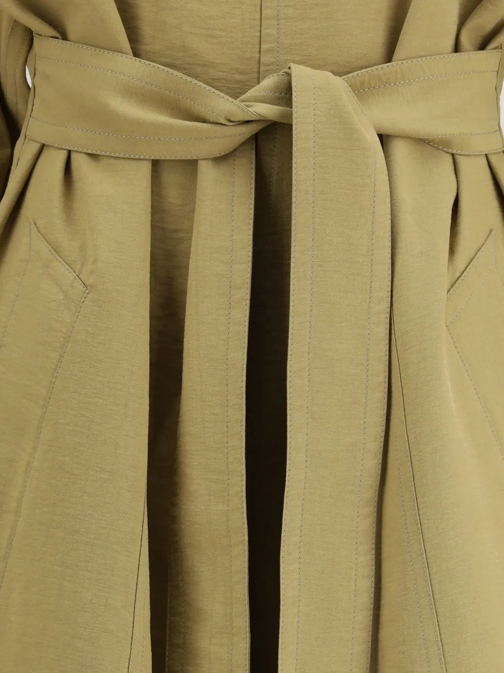 Petar Petrov Trenchcoat jurk met ceintuur Groen