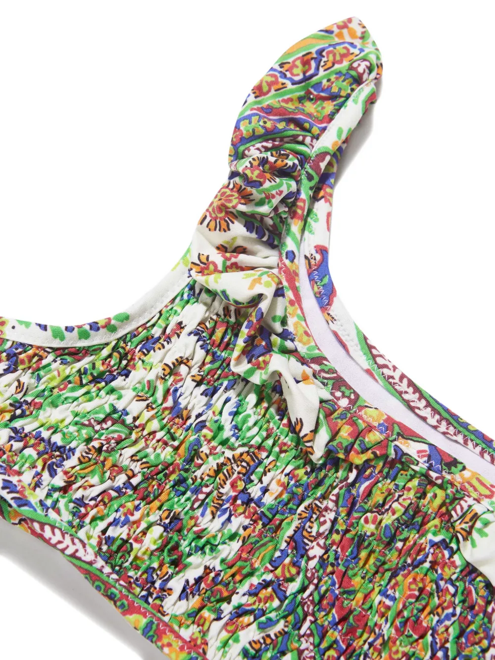 ETRO KIDS Bikini met ruches en print Wit