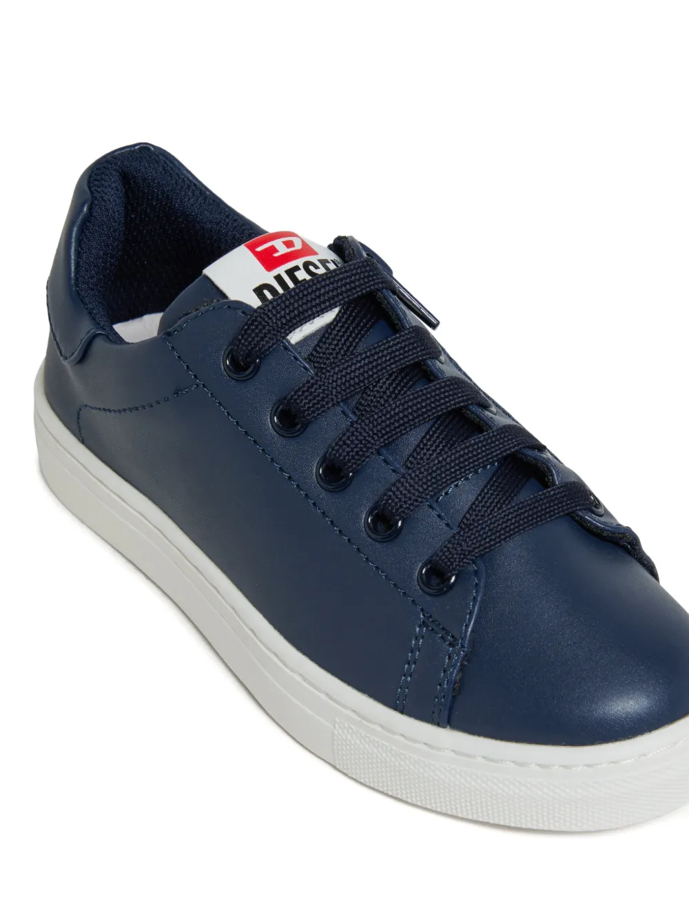 Diesel Kids Sneakers met logo Blauw