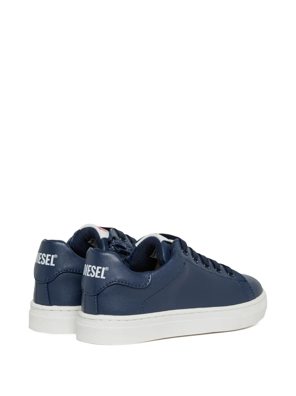 Diesel Kids Sneakers met logo Blauw