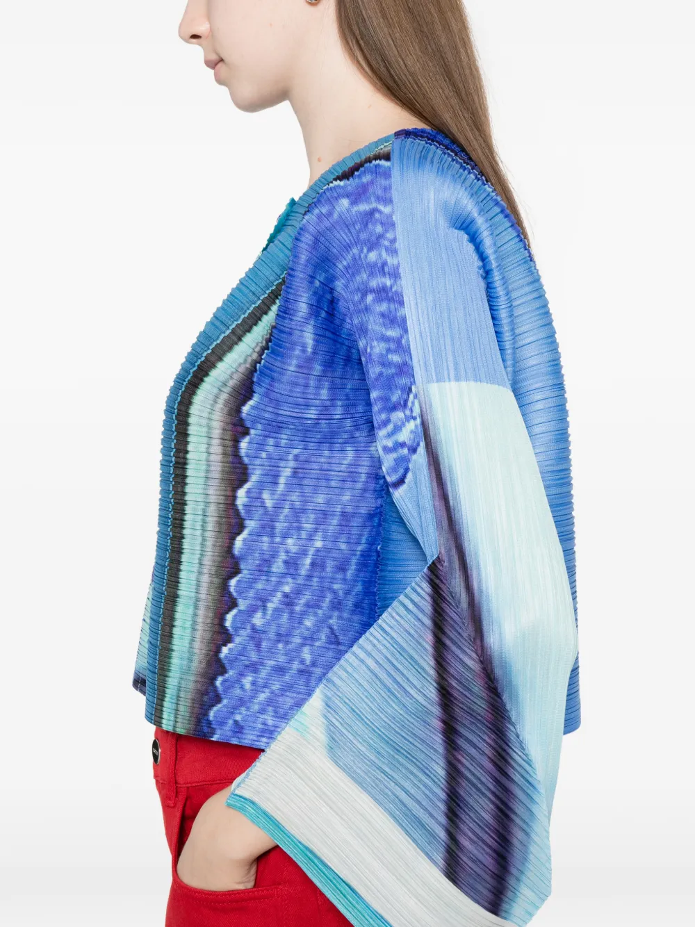Pleated Buttoned Blouse