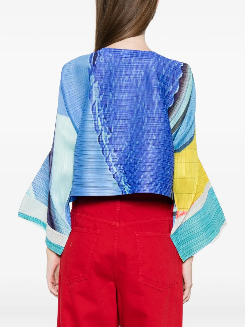 Pleated Buttoned Blouse