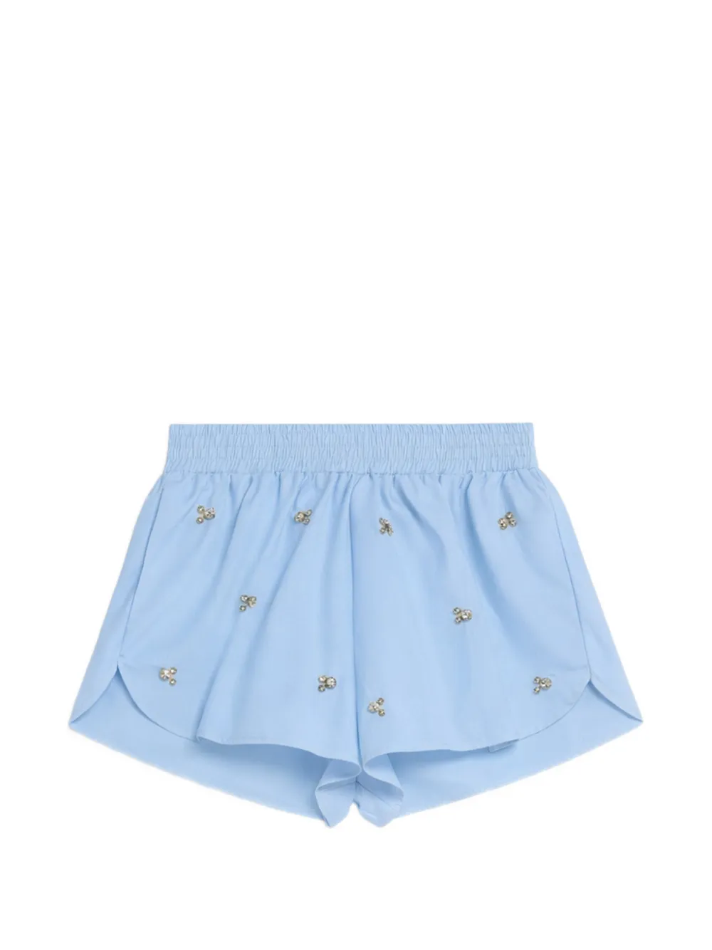 A Paper Kid embellished poplin shorts - Blu