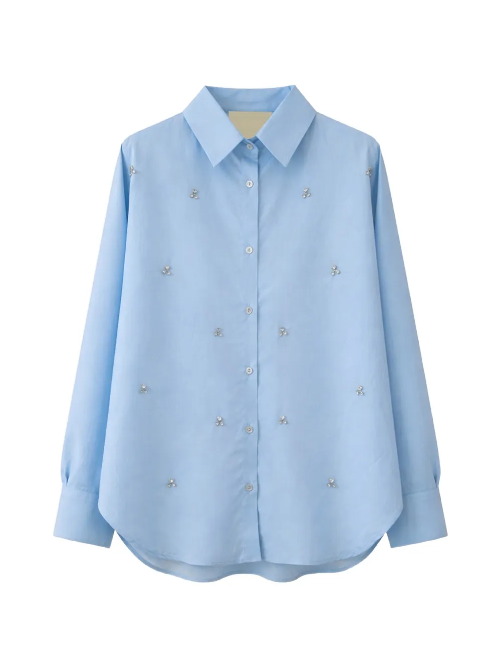 A Paper Kid embellishment cotton shirt - Blu