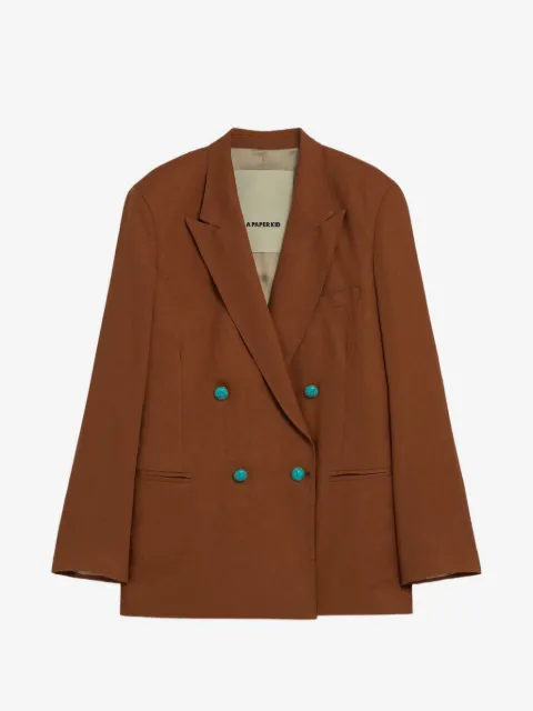 A Paper Kid Linnen double-breasted blazer
