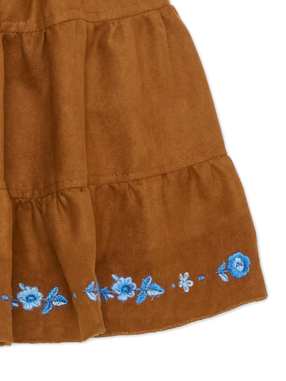 Embroidered Tiered Skirt
