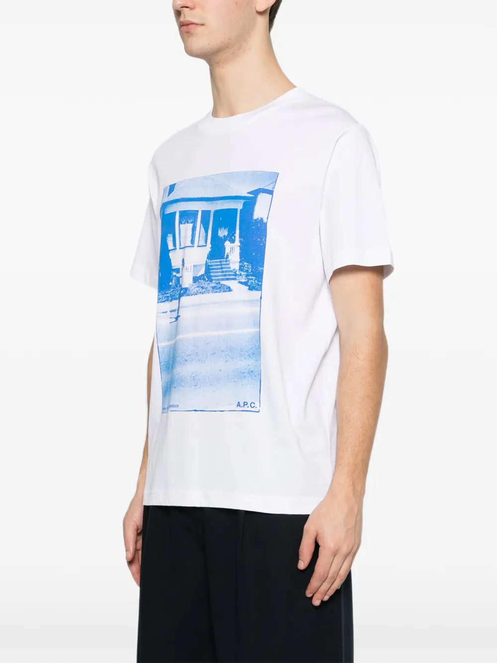 A.P.C. California T-shirt met print Wit