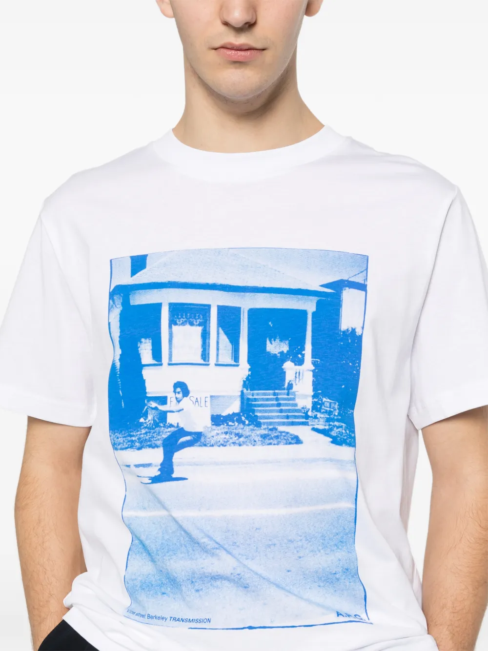 A.P.C. California T-shirt met print Wit