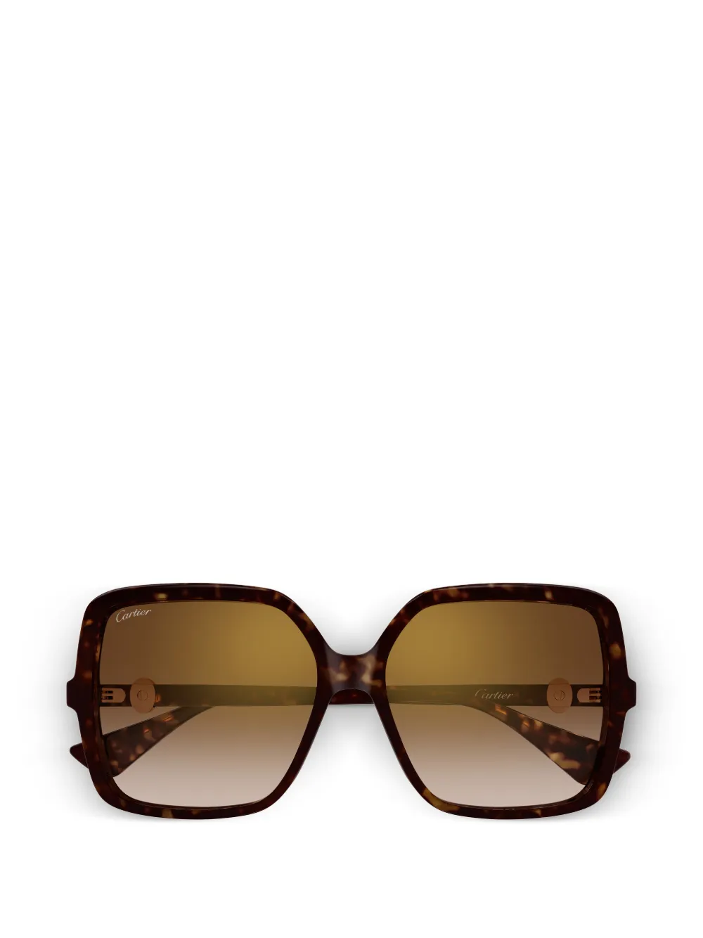 Cartier Eyewear tortoise square-frame sunglasses - Braun