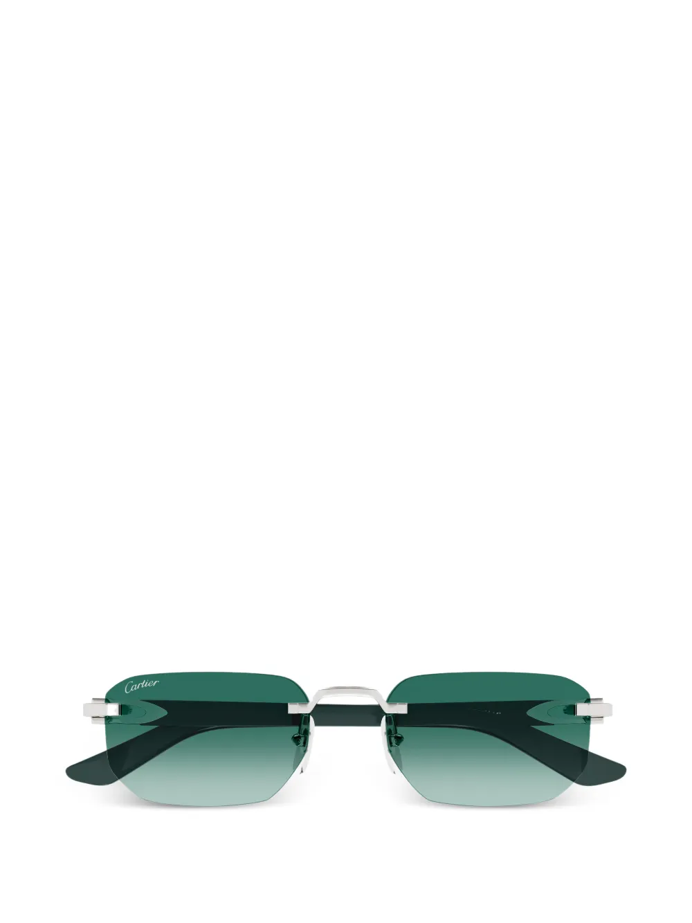 Cartier Eyewear geometric rimless sunglasses - Silber