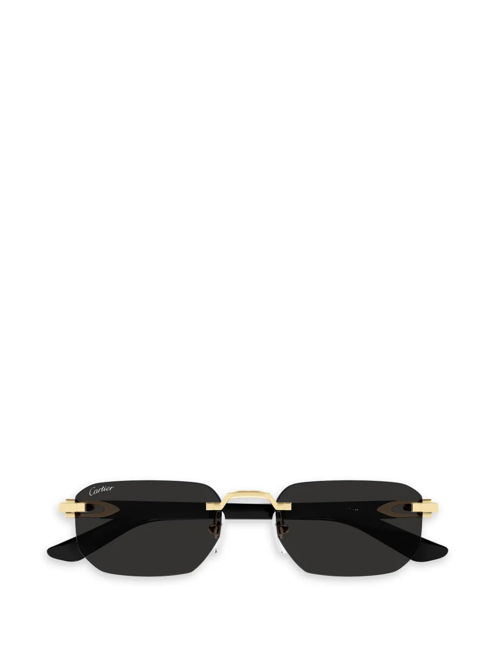 Cartier Eyewear rimless geometric sunglasses - Gold