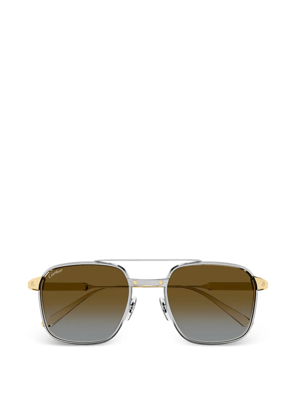 Cartier Eyewear rectangle bar sunglasses - Silber