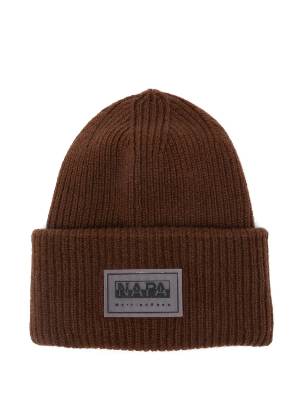 Napapijri x Martine Rose Berretto a coste Douglas con applicazione - Marrone