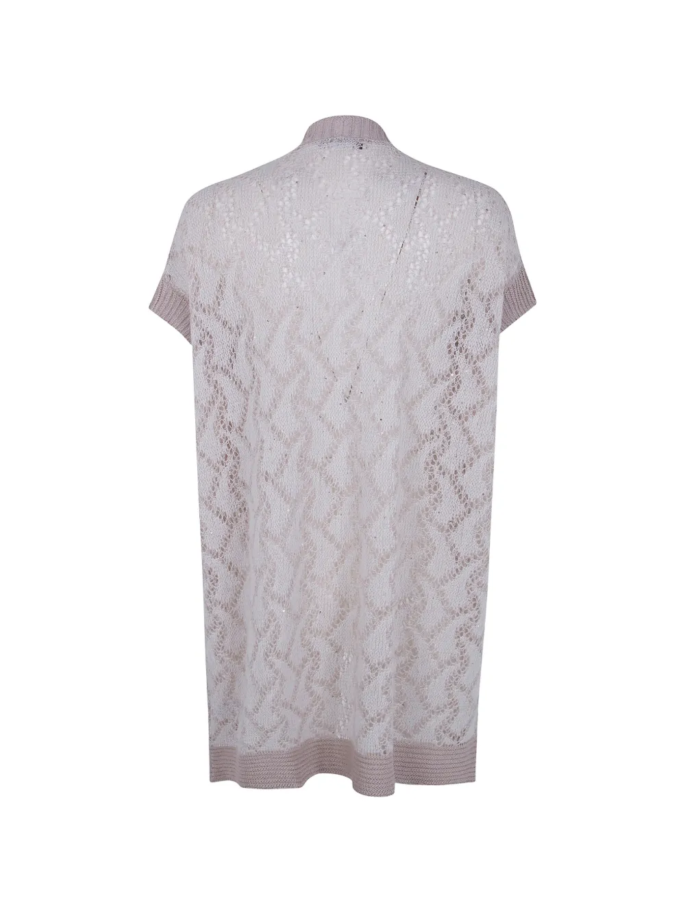 Anne Claire Open-work Knit Jacket - Neutrals 