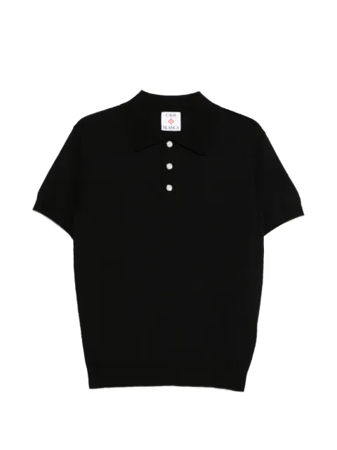 Casablanca pointelle monogram polo shirt