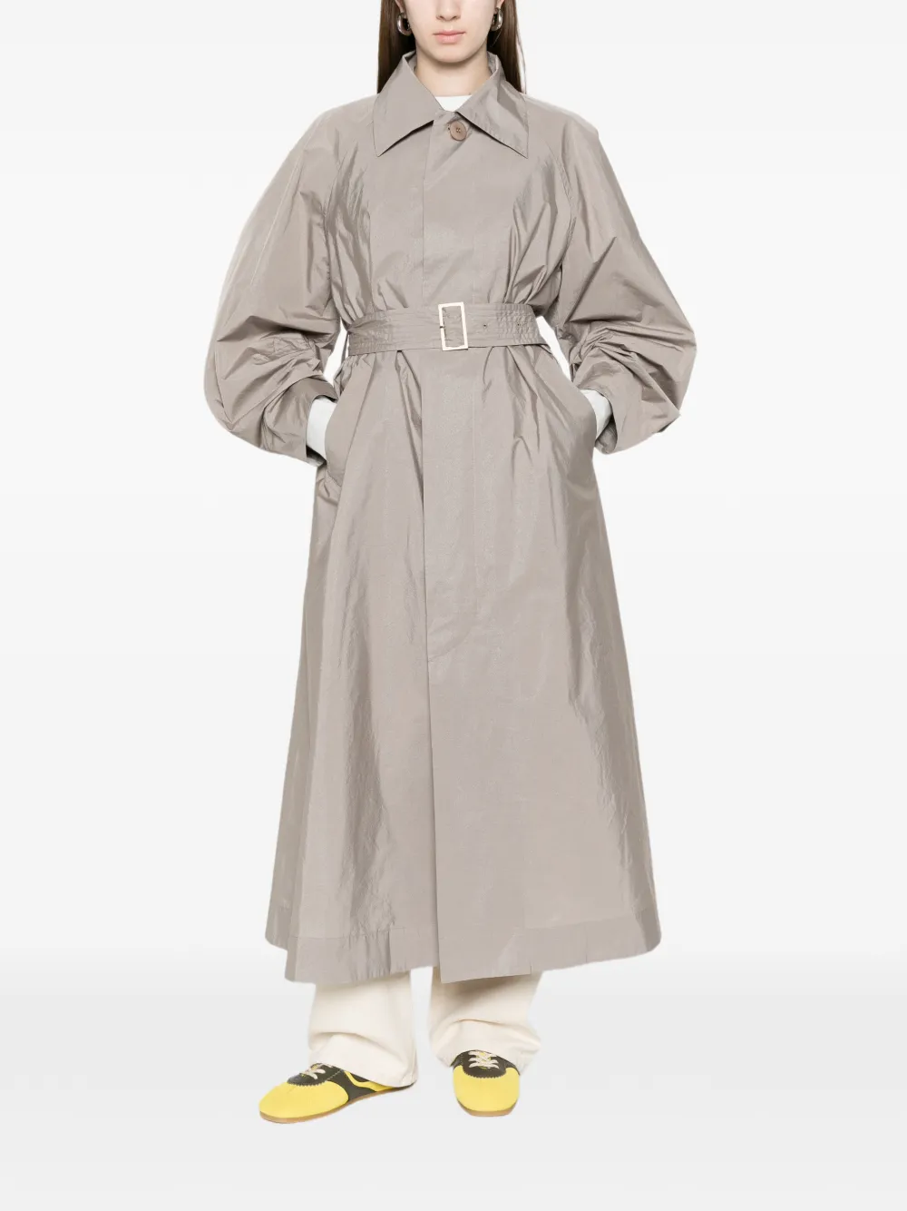  Issey Miyake Belted Coat - Neutrals 