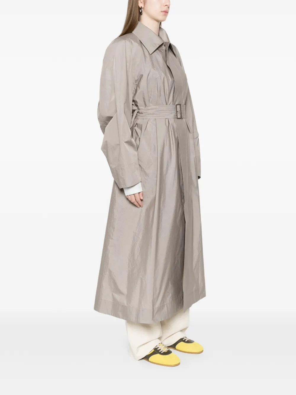  Issey Miyake Belted Coat - Neutrals 
