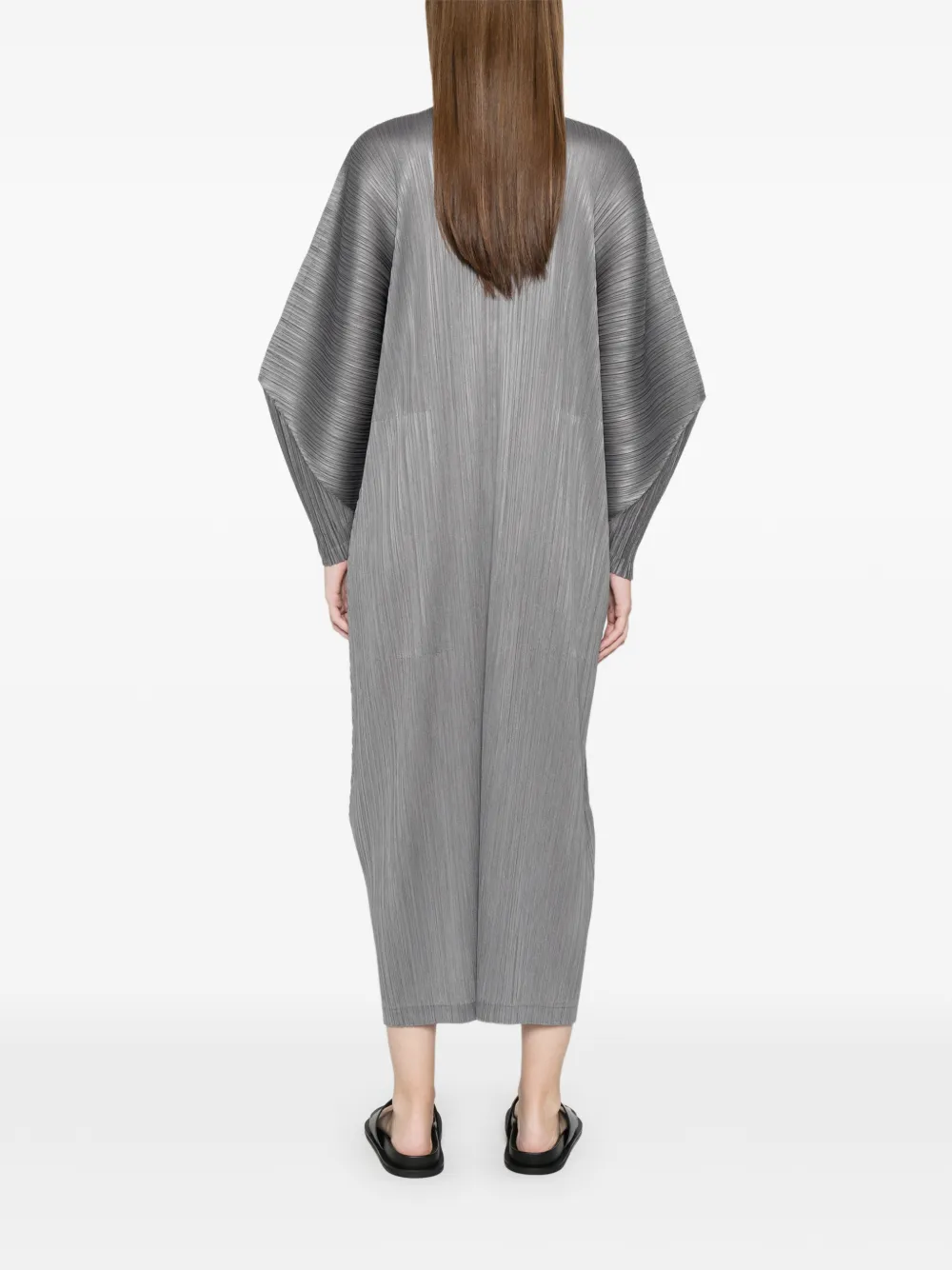 PLEATS PLEASE フード付きプリーツコート Pleats Please Issey Miyake Skyline プリーツ コート | グレー