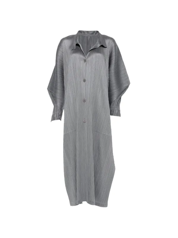 Pleats Please Issey Miyake Skyline プリーツ コート | グレー