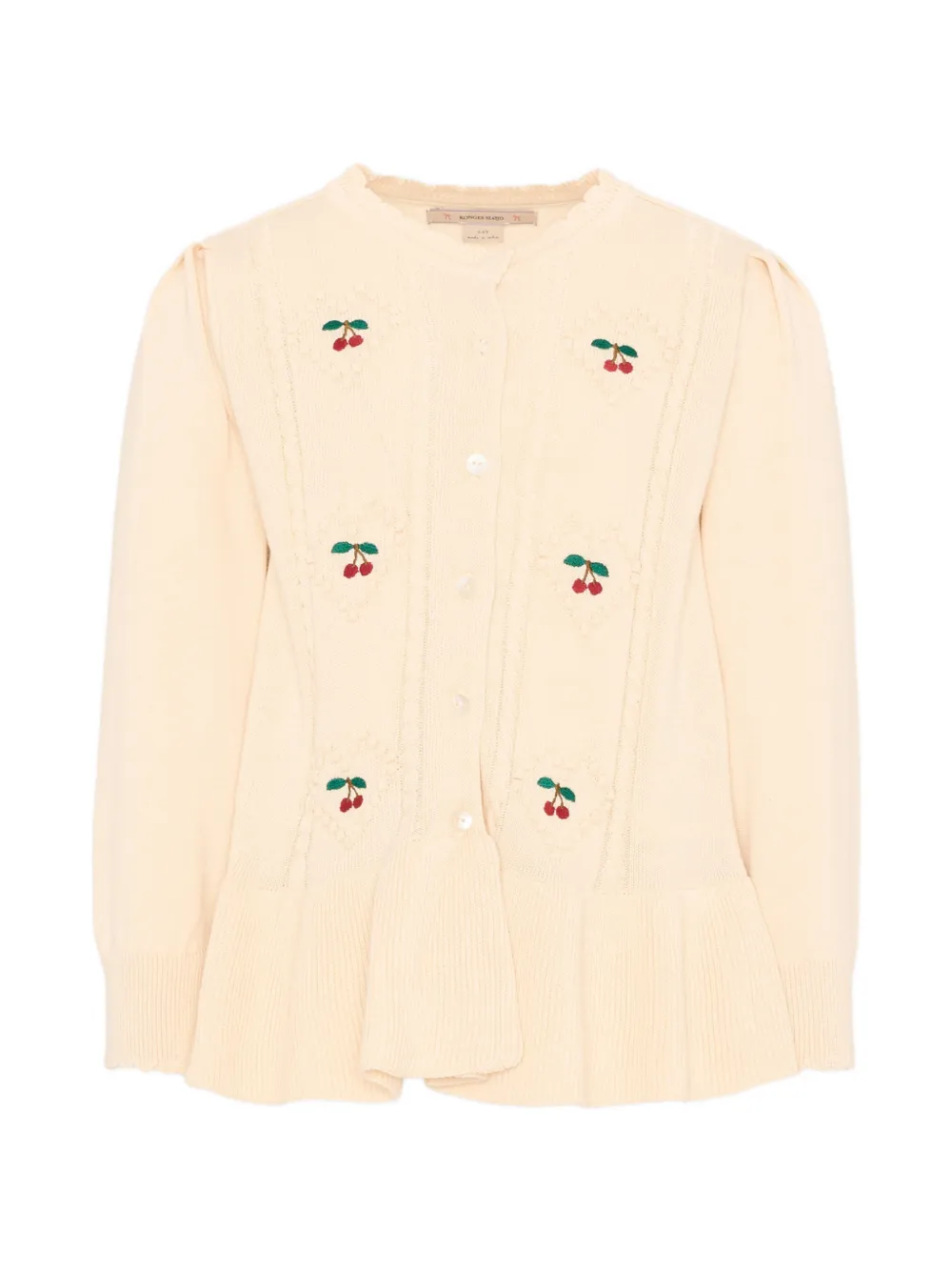 Konges Sløjd cherry cable-knit cardigan - Toni neutri