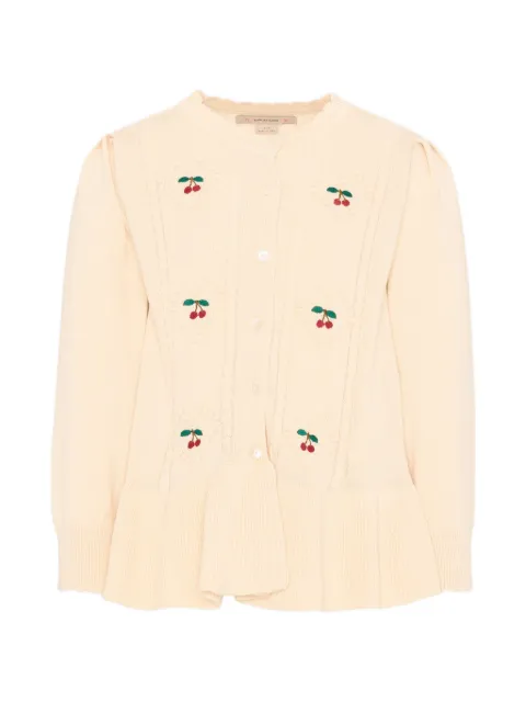 Konges Sløjd cherry cable-knit cardigan