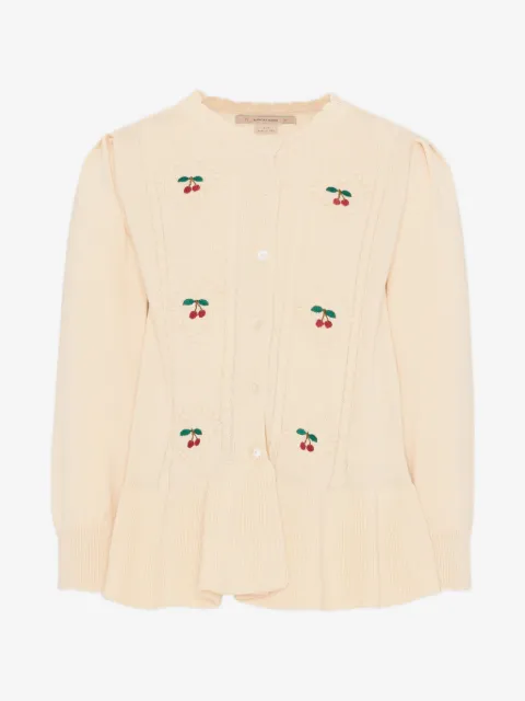 Konges Sløjd cherry cable-knit cardigan