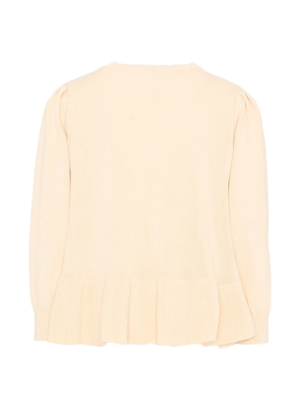 Konges Sløjd Kabelgebreid vest met kersenprint Beige