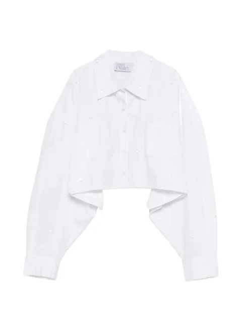 Giuseppe Di Morabito bead-embellished cropped shirt