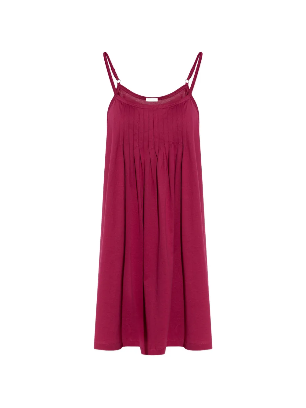 Hanro Juliet pleated mini cotton dress - Rosa