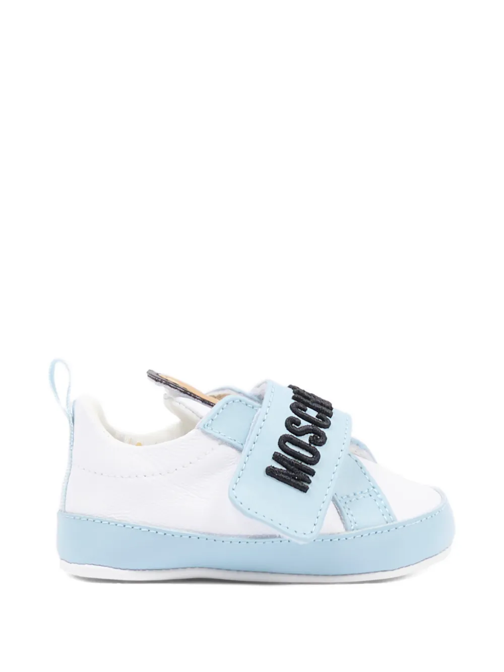 Moschino Kids logo-appliqué pre-walkers Wit