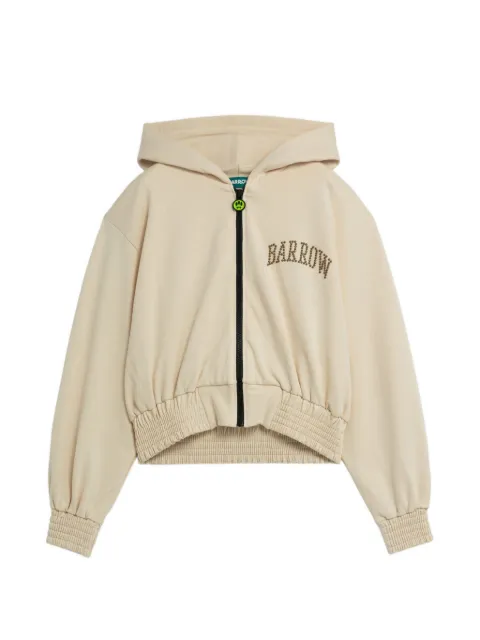 BARROW studded zip-up hoodie