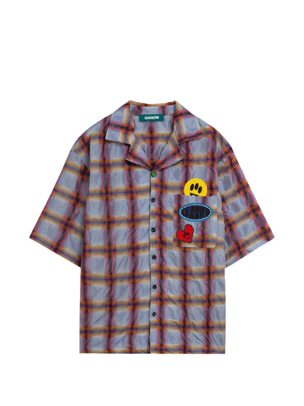 BARROW patch plaid shirt | Red
