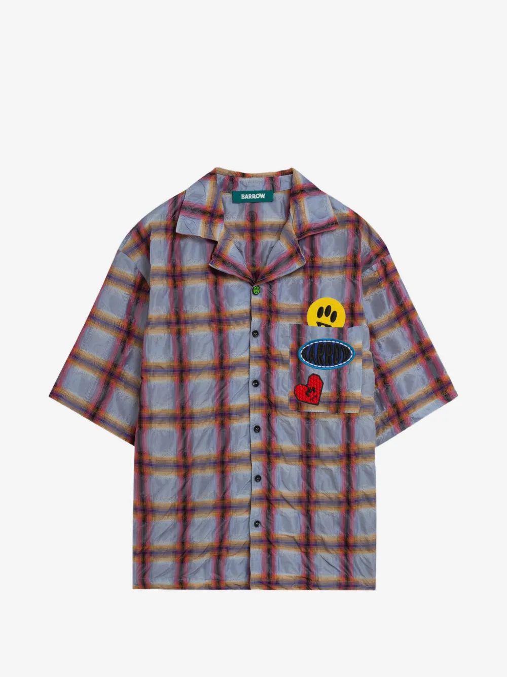 BARROW patch plaid shirt | Red | Image 1