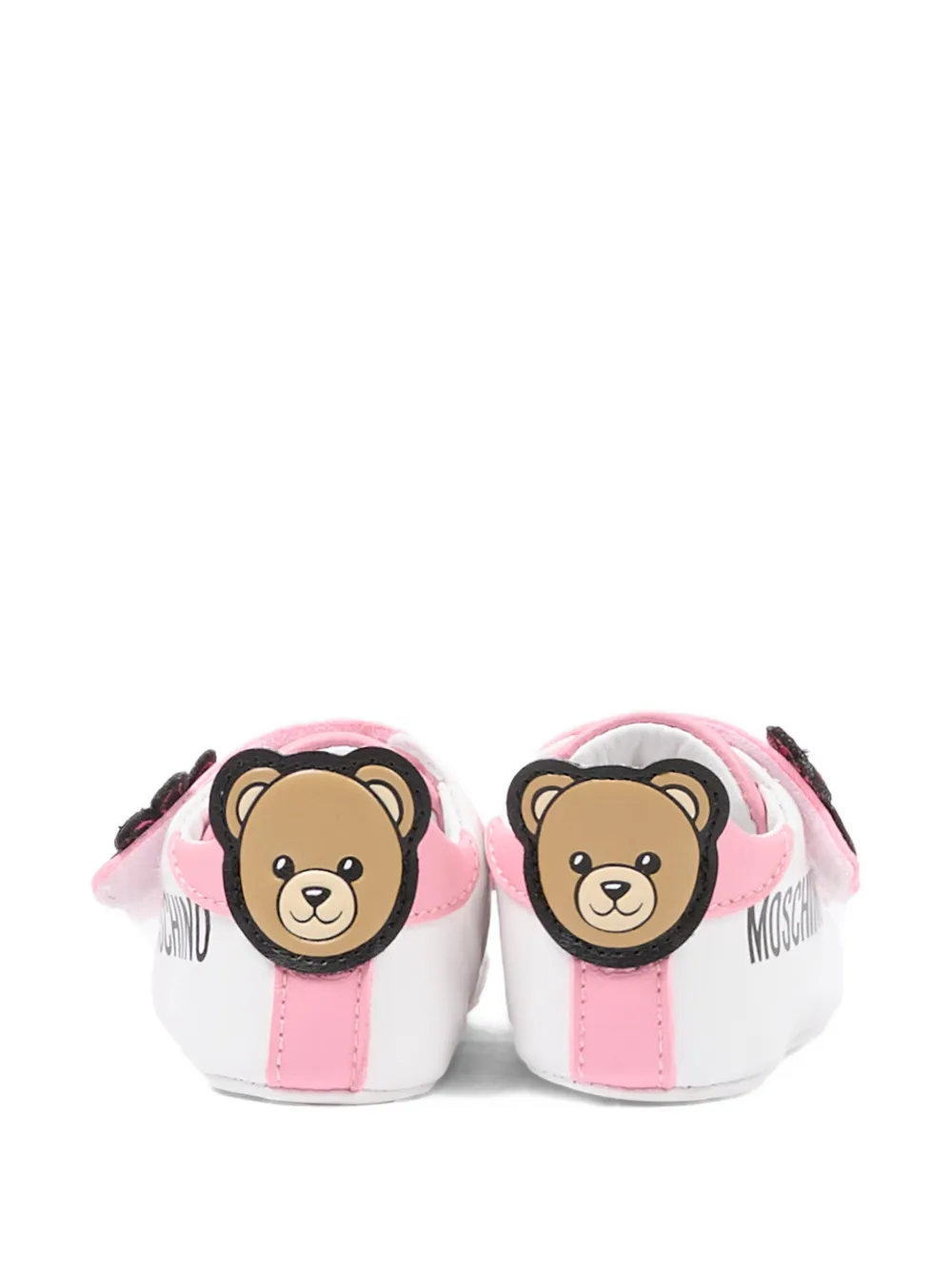 Moschino Kids flower-appliqué pre-walkers Wit