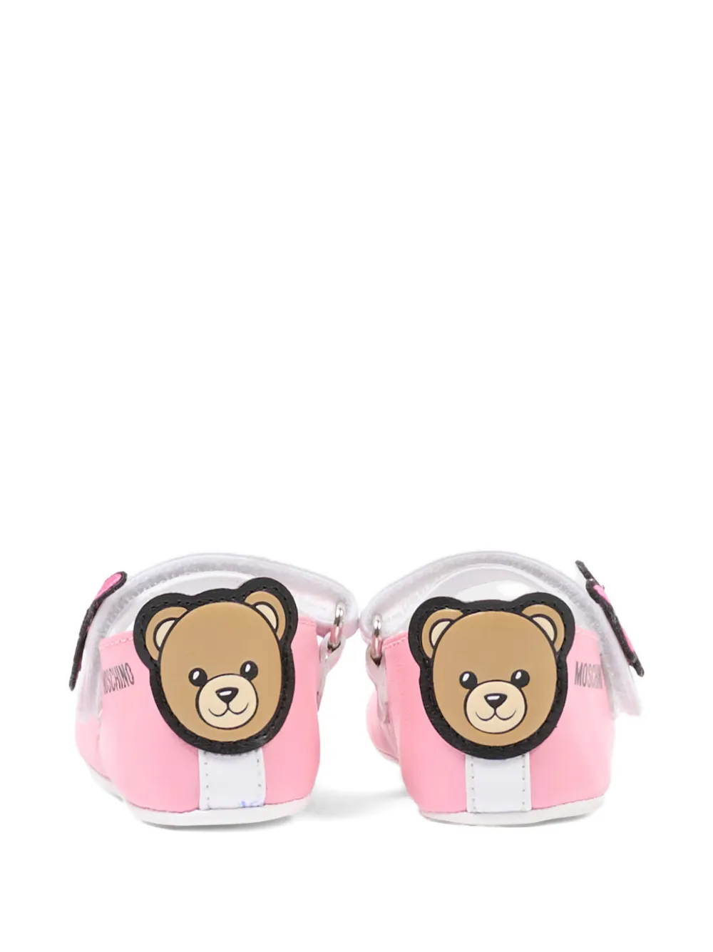 Moschino Kids flower-appliqué pre-walkers Roze